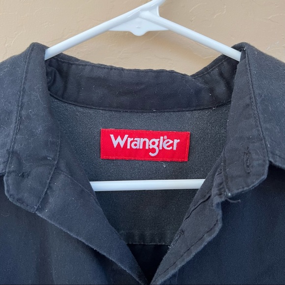 Mens Wrangler Long Sleeve Button Down - Black - Size M - Picture 4 of 5